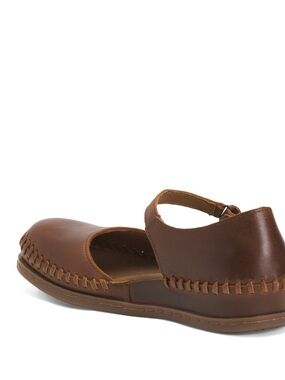 NEW Born Ela Brown Leather Mary Jane Flat NWB